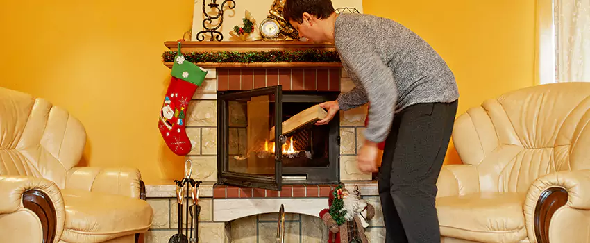 Rusted Metal Fireplace Restoration in Riverton, Utah